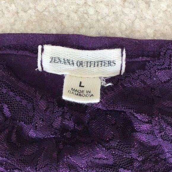 ZEANA OUTFITTERS PURPLE LACE CAMISOLE - Picture 5 of 5